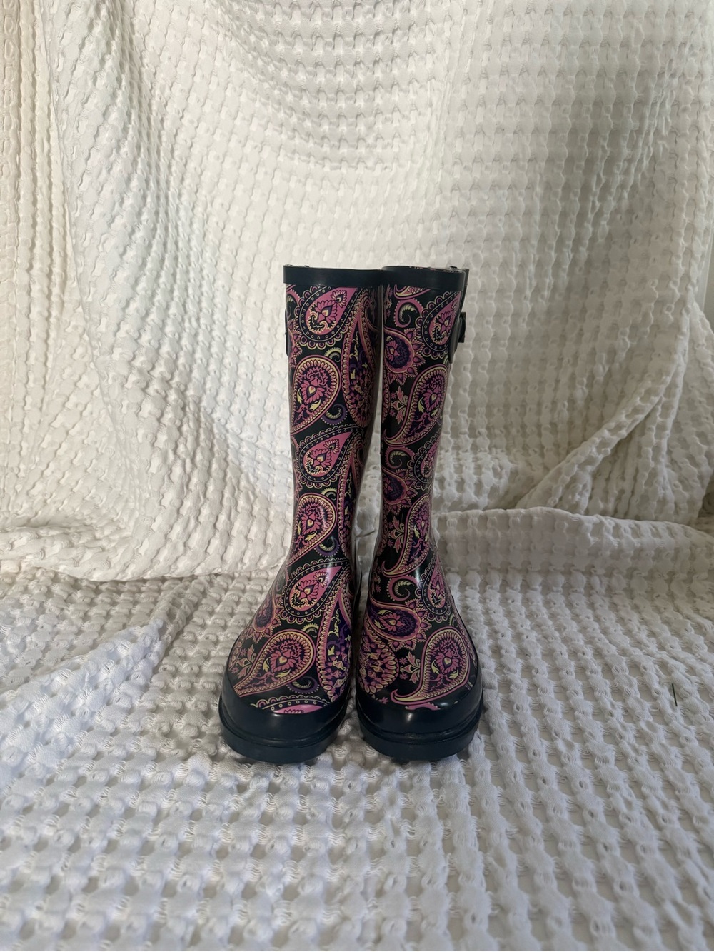 Western Chief Navy Paisley Rain/Garden Boots - Sz7